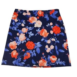 Talbots Floral Navy Pencil Skirt Size 4